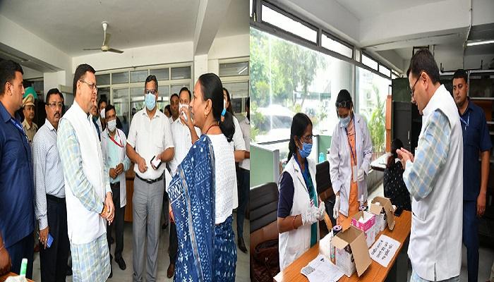कोविड टीकाकरण कैम्प का मुख्यमंत्री ने किया निरीक्षण