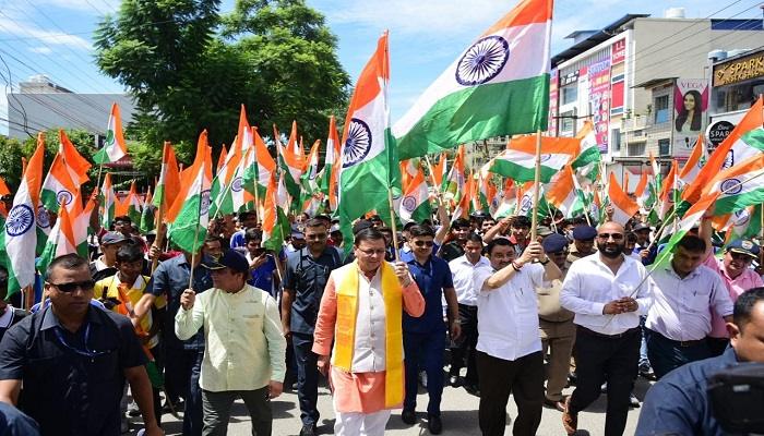 मुख्यमंत्री धामी ने ‘हर घर तिरंगा’ रैली में लिया भाग