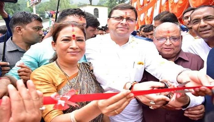 मुख्यमंत्री धामी ने किया टू-लेन पुल का उद्घाटन