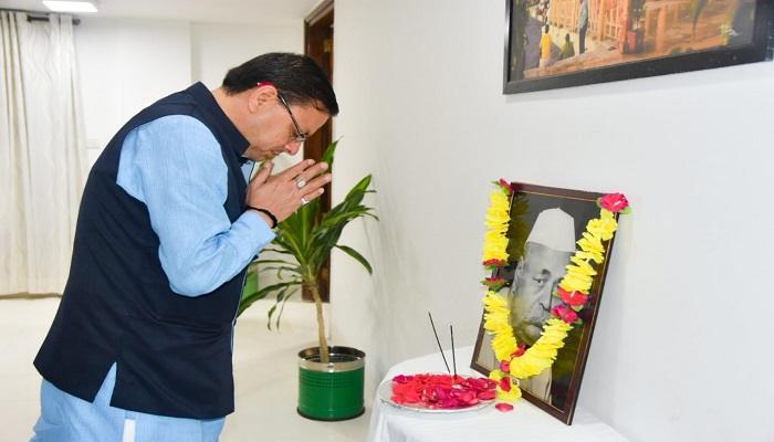 मुख्यमंत्री धामी ने गोविंद बल्लभ पंत को किया याद