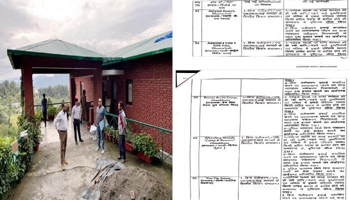 सीएम धामी के निर्देश पर ताबड़तोड़ कारवाई, नैनीताल में 5 रिज़ॉर्ट सील