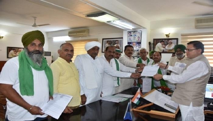 मुख्यमंत्री धामी से किसान यूनियन के पदाधिकारियों ने  की भेंट