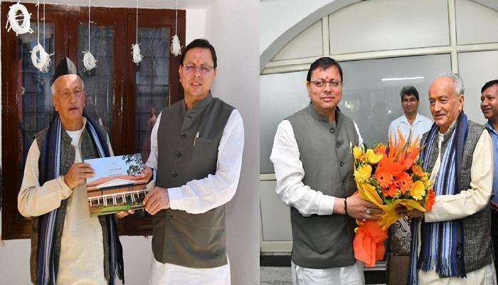 राज्यपाल कोश्यारी से सीएम धामी ने भेंट कर दी दिवाली की शुभकामनाएं