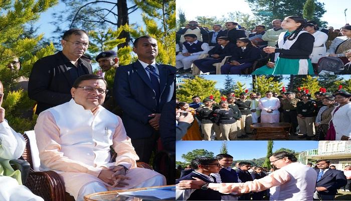 सीएम धामी ने मेधावी छात्र-छात्राओं, खिलाड़ियों एवं एनसीसी कैडेट्स से की वार्ता