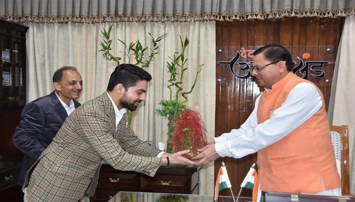 सीएम धामी से बॉलीवुड एक्टर ऋषभ कोहली ने की भेंट