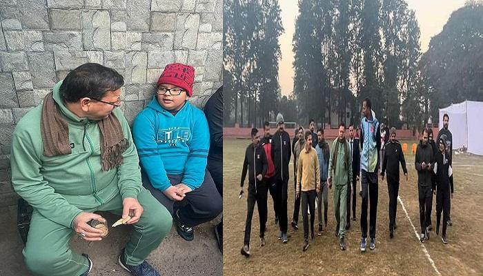 सीएम धामी ने अंतर्राष्ट्रीय वॉलीबॉल खिलाड़ियों के साथ किया भ्रमण