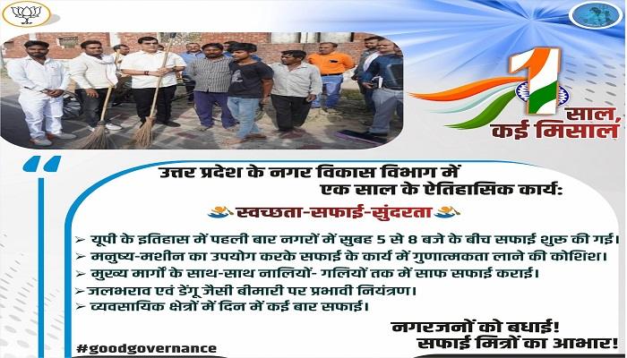 एक साल, कई मिसाल: एके शर्मा के नेतृत्व में स्वच्छता हेतु दैनिक सफ़ाई पर ज़ोर