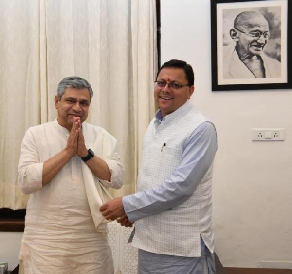 देहरादून-सहारनपुर रेल मार्ग प्रारंभ हो, मुख्यमंत्री धामी ने रेल मंत्री से किया आग्रह