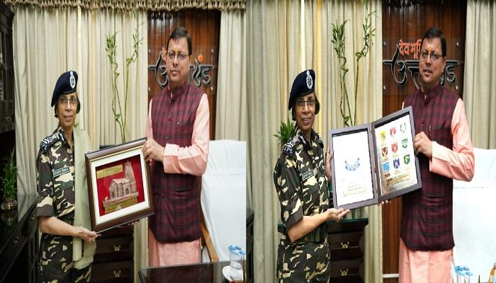 सीएम धामी से महानिदेशक एसएसबी रश्मि शुक्ला ने की भेंट
