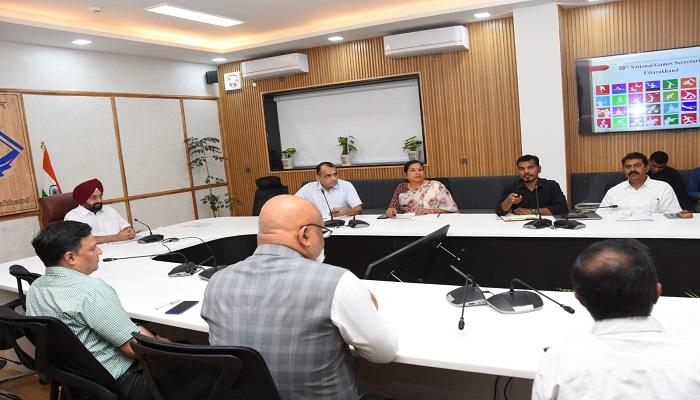 मुख्य सचिव ने 38वें राष्ट्रीय खेलों के आयोजन के सम्बन्ध में बैठक की