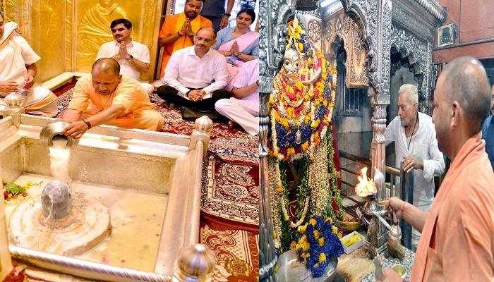 सीएम योगी ने श्रीकाशी विश्वनाथ मंदिर में किया दर्शन पूजन