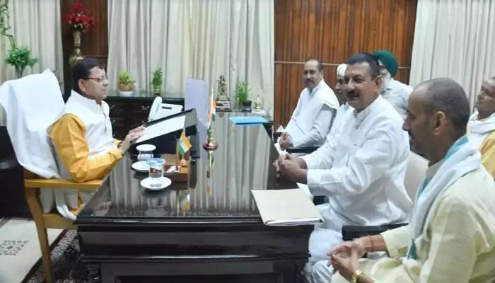 भारतीय किसान यूनियन का प्रतिनिधिमंडल मुख्यमंत्री धामी से मिला
