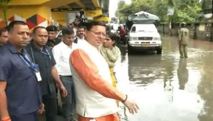 सीएम धामी ने किया प्रभावित क्षेत्रों का दौरा, 12 जुलाई तक बारिश का रेड अलर्ट