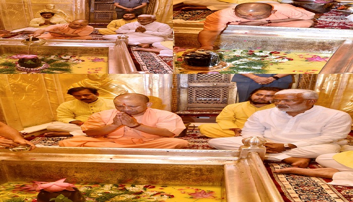 श्रावण मास में सीएम योगी ने तीसरी बार किये बाबा विश्वनाथ के दर्शन