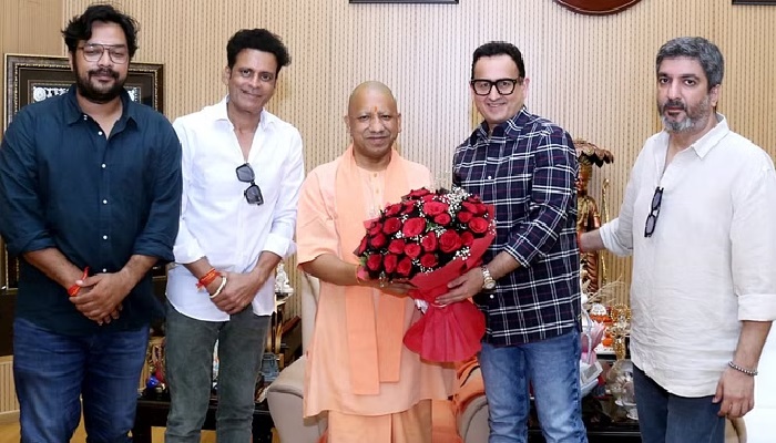 सीएम योगी से अभिनेता मनोज बाजपेई ने की शिष्टाचार भेंट