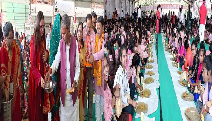 गोण्डा ने रचा इतिहास, देश के सबसे बड़े कन्या पूजन का भव्य आयोजन