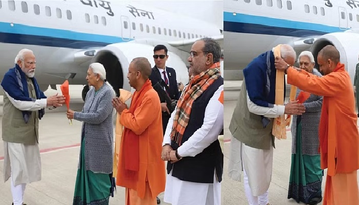 रामनगरी पहुंचे पीएम मोदी, मुख्यमंत्री और राज्यपाल ने किया स्वागत