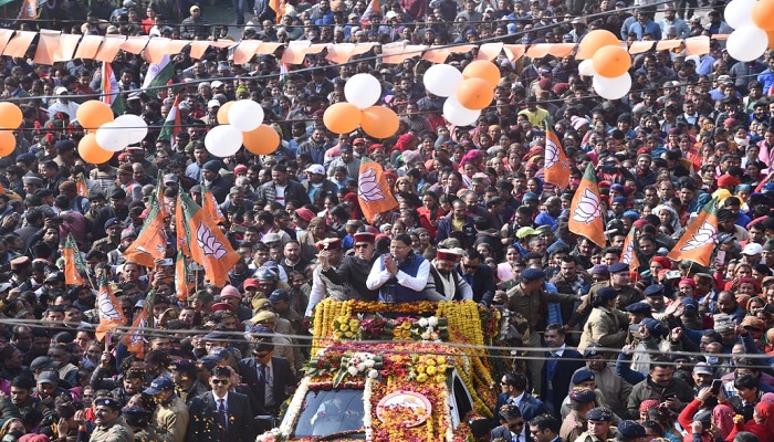 सीएम के रोड शो में उमड़ा जनसैलाब, धामी ने किया 291 करोड़ की योजनाओं का लोकार्पण व शिलान्यास