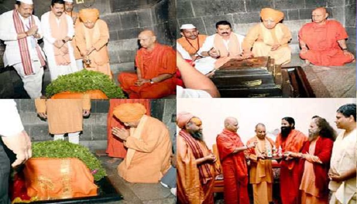 सीएम योगी ने ज्ञानेश्वर महाराज संजीवन समाधि मंदिर में की पूजा-अर्चना