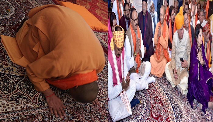 मंत्रियों-विधायकों के साथ मुख्यमंत्री योगी आदित्यनाथ ने रामलला के किये दर्शन