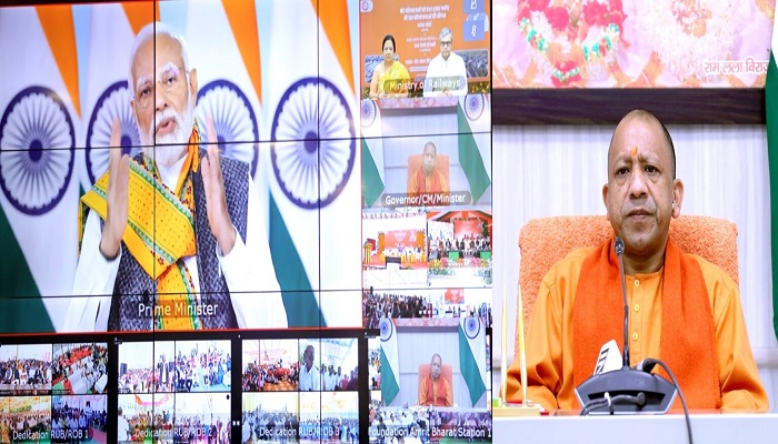 पीएम मोदी ने दी उत्तर प्रदेश को सौगात,74 रेलवे स्टेशनों का हुआ पुनर्विकास