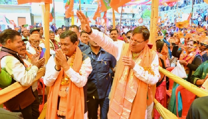 सीएम धामी ने भाजपा उम्मीदवार अनिल बलूनी के पक्ष में मतदान की अपील की