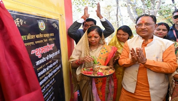 सीएम साय ने किया गिरी गोवर्धन पर्वत-तामामुंडा में सांस्कृतिक मंडप का शुभारंभ