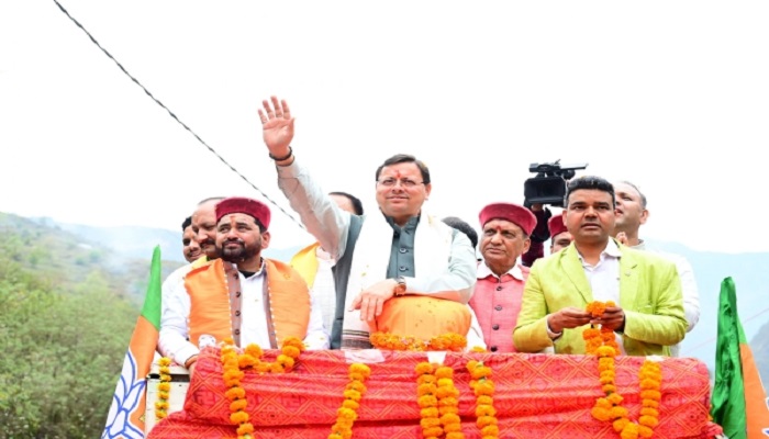 सीएम धामी ने की लोस उम्मीदवार माला राज्यलक्ष्मी के पक्ष में मतदान करने की अपील