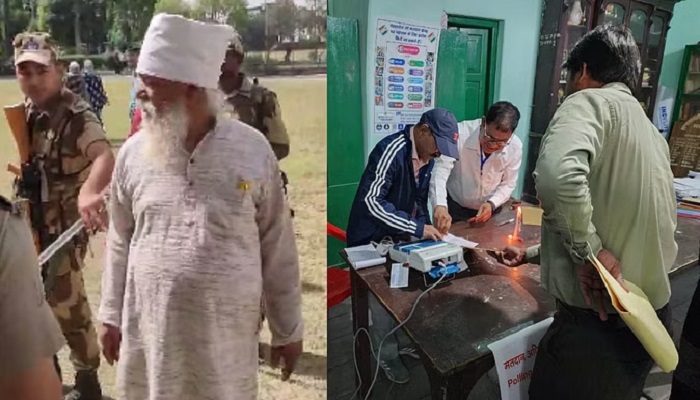 हरिद्वार में बूथ केंद्र पर वोट डालने गए मतदाता ने EVM पटकी