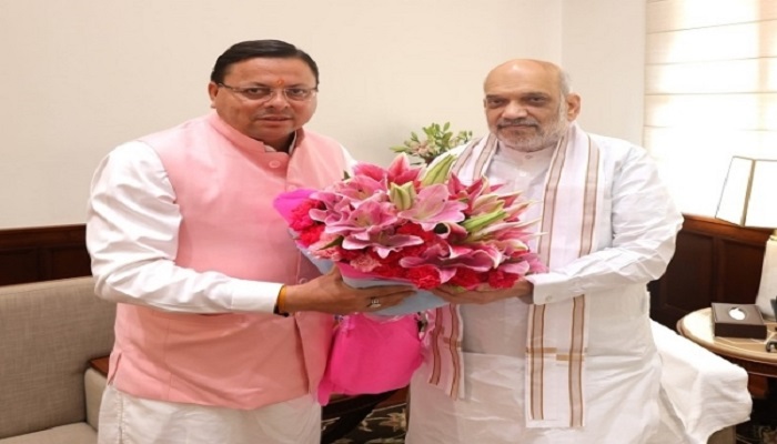 सीएम धामी ने केन्द्रीय गृह मंत्री से की भेंट, विभिन्न विषयों पर की चर्चा