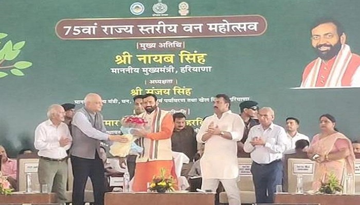 सीएम नायब सिंह ने दो परियोजनाओं का किया उद्घाटन, वन मित्रों के लिए शुरू की ये योजना
