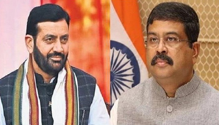 हरियाणा चुनाव प्रभारी धर्मेंद्र प्रधान चंडीगढ़ दौरे, सीएम सैनी के साथ की अहम बैठक