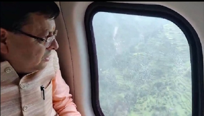 धामी ने केदारघाटी के बाढ़ प्रभावित क्षेत्रों का किया हवाई सर्वेक्षण