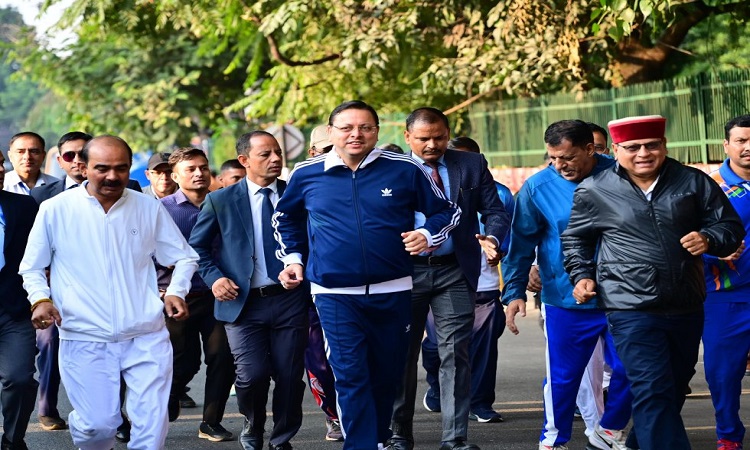 सीएम धामी ने ओपन रन फॉर यूनिटी क्रॉस कंट्री दौड़ में किया प्रतिभाग