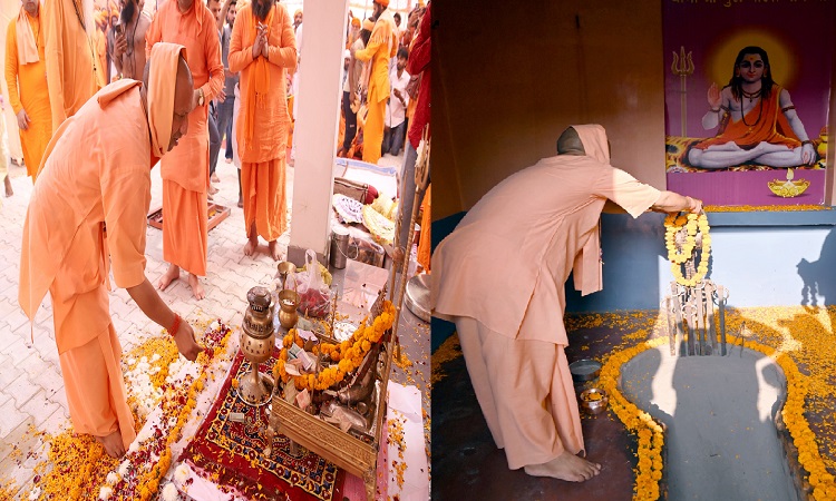 बाबा मुकुटनाथ सिद्ध मंदिर पहुंचे योगी आदित्यनाथ, विधि-विधान से किया दर्शन-पूजन