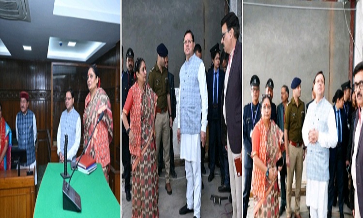 मुख्यमंत्री ने विधानसभा में चल रहे नव निर्माण कार्यों का किया अवलोकन