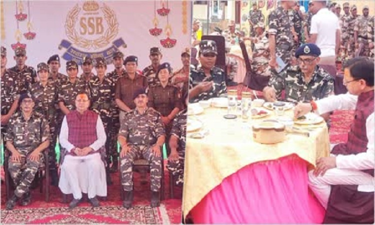 नेपाल बॉर्डर पहुंचे CM धामी, सेना के जवानों के साथ मनाई दिवाली