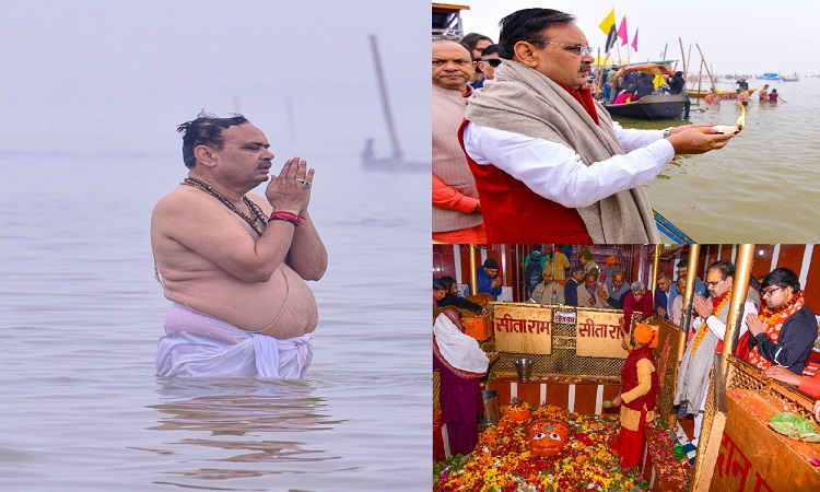 राजस्थान के मुख्यमंत्री भजनलाल शर्मा ने संगम में लगाई पावन डुबकी