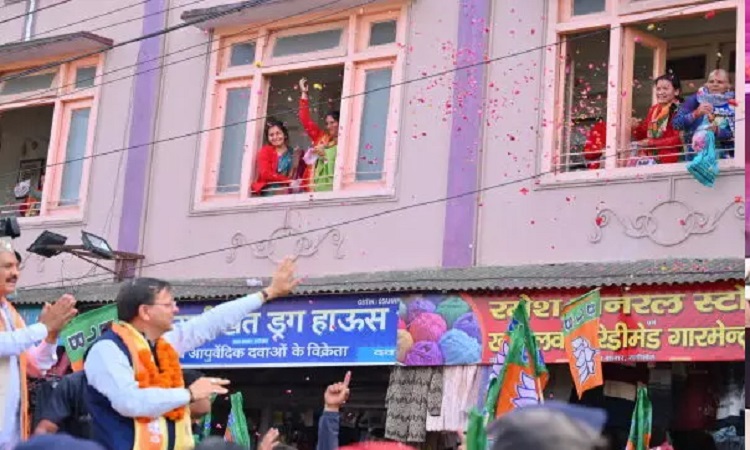 भाजपा प्रत्याशियों के समर्थन में सीएम धामी ने की पैदल यात्रा, जनसभा कर की वोट की अपील
