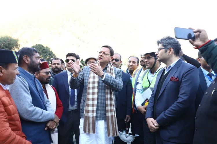 ऋषिकेश-कर्णप्रयाग रेल परियोजना के निरीक्षण को पहुंचे सीएम धामी