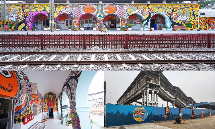 महाकुम्भ के लिए अद्भुत कलाकृतियों से सजे प्रयागराज के रेलवे स्टेशन