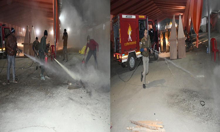 महाकुंभ: आपातकालीन स्थिति से निपटने के लिए अखाड़ा क्षेत्र में मॉक ड्रिल