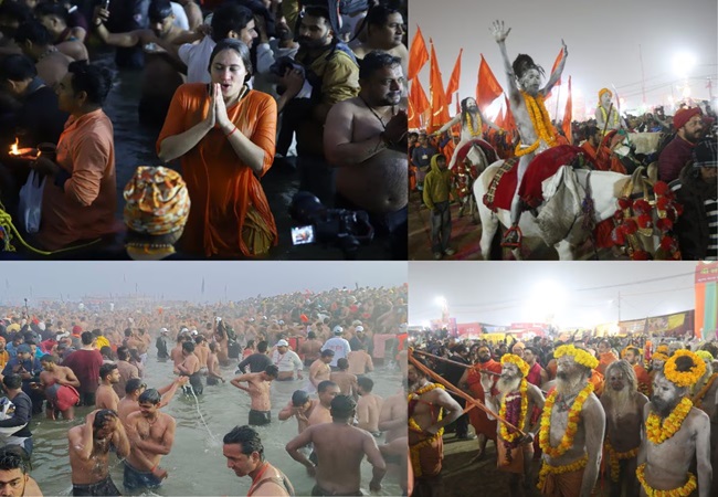 मकर संक्रांति पर महाकुम्भ में उमड़ा आस्था का जनसैलाब, तड़के करोड़ों श्रद्धालुओं ने संगम में लगाई अमृत डुबकी