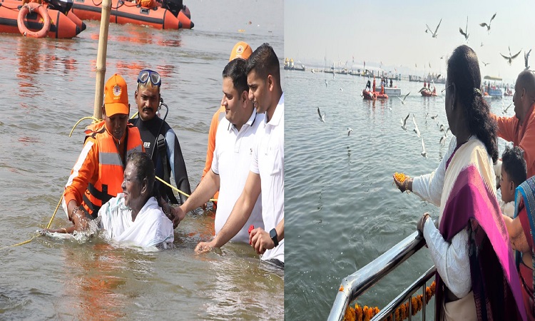 महाकुम्भ में महामहिम ने भी लगाई आस्था की डुबकी, एकता और सामाजिक समरसता का दिया संदेश