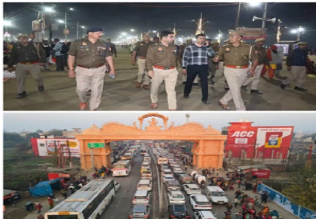 प्रयागराज में ट्रैफिक सुचारू, बिना किसी बाधा के यात्री कर रहे संगम स्नान
