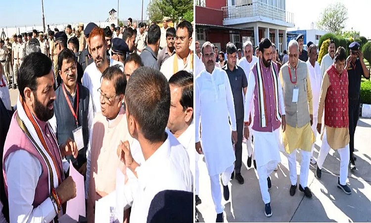 मुख्यमंत्री नायब सैनी ने किया महाराजा अग्रसेन हिसार हवाई अड्डे का दौरा