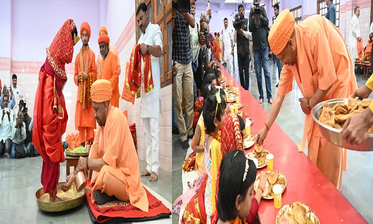 कन्या पूजन कर मुख्यमंत्री ने की मातृ शक्ति की आराधना