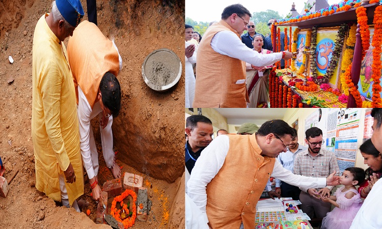 मुख्यमंत्री ने  सरस्वती विद्या मन्दिर, मांडूवाला में छात्रावास शिलान्यास कार्यक्रम में किया प्रतिभाग