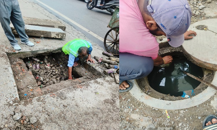 दून अस्पताल मार्ग पर सीवर चैंबर ओवरफ्लो त्वरित निस्तारण, अवैध पाईपलाइन बंद: सीएम धामी