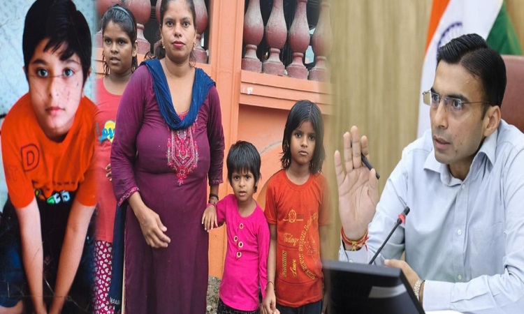 4 बालिकाओं की विधवा मां ने डीएम से लगाई गुहार, प्रशासन ने आरसी काटते हुए कार्यवाही शुरू